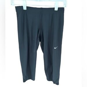 Nike DRI-FIT Black Running Cropped Leggings Size S Athletic Pull On